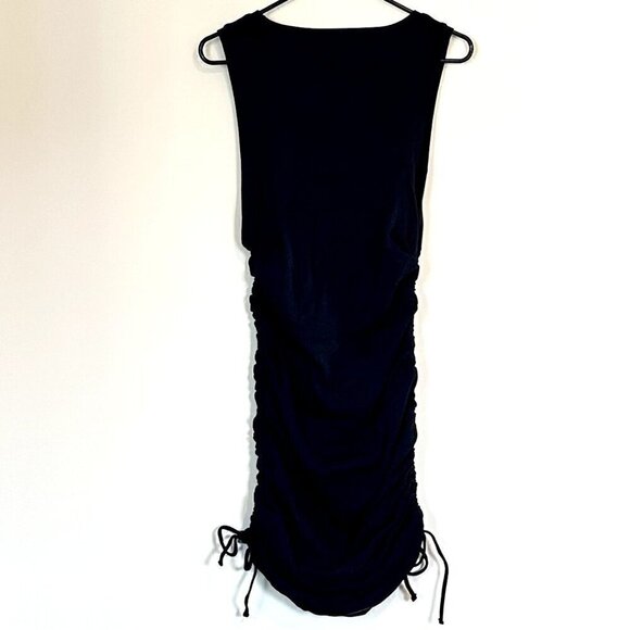 NWT Good American Black Ruched Tank Mini Dress - Size: 4 (Extra Large) - Picture 6 of 10